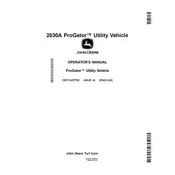 John Deere 2030A ProGator Utility Vehicle manual cover