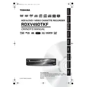 Toshiba RDXV49DTKF DVD Recorder manual cover