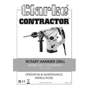 Clarke 6479605 CON1500DV Rotary Hammer Drill manual cover