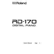 Roland RD-170 manual cover