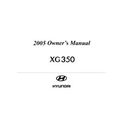 Hyundai XG350 2005 Sedan manual cover