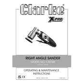 Clarke 3120182 CAT168 Right Angle Sander manual cover