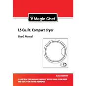 Magic Chef MCSDRY15W Washing Machine manual cover