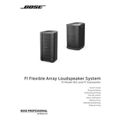 Bose F1 Model 812 Flexible Array Loudspeaker manual cover