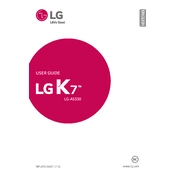 LG K7 LG-AS330 AS330 Titan Phone manual cover