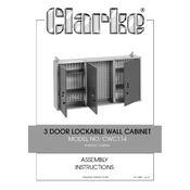 Clarke 7642005 CWC114 3 Door Lockable Wall Cabinet manual cover