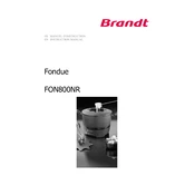 Brandt FON800NR Fondue manual cover