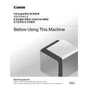 Canon imageRUNNER ADVANCE C7260 manual cover