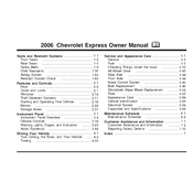 Chevrolet Express 2006 manual cover