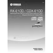 Yamaha CDX-E100 Disc Player manual cover