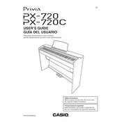 Casio Privia PX720 Keyboard manual cover