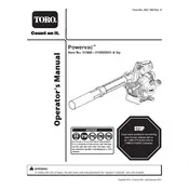 Toro Powervac 51988 Blower manual cover