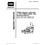 Toro Z Master Z588E 74255 Mower manual cover