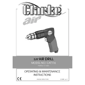 Clarke 3110872 CAT116 Air Drill manual cover