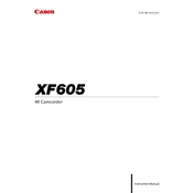 Canon XF605 manual cover