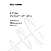 Lenovo IdeaPad 100 15IBD Laptop manual cover