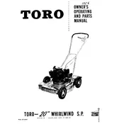 Toro Whirlwind 20-inch 23316 Mower manual cover