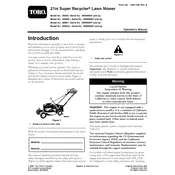 Toro Recycler 22-inch 20090 Mower manual cover