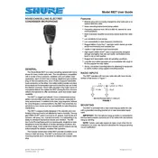 Shure 592T Microphone manual cover