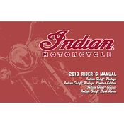 Indian Chief Classic 2013 Motorcycle manual cover