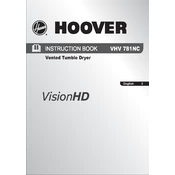 Hoover VHV 781NC-80 manual cover