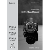 Canon VIXIA HF M40 manual cover