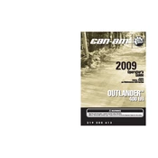 Can-Am Outlander 400 EFI 2009 Vehicle manual cover