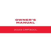 Honda CRF300L 2023 Motorcycle manual cover