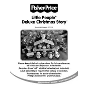 Fisher Price Mattel Little People Deluxe Christmas Story B0002 Toy manual cover