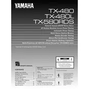 Yamaha TX-480 Tuner manual cover