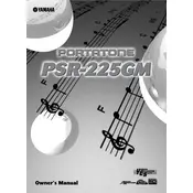 Yamaha PSR-225GM Keyboard manual cover