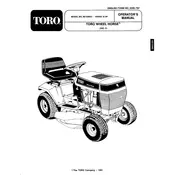 Toro Wheel Horse R216BE01 Tractor manual cover