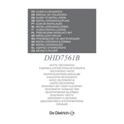 De Dietrich DHD7561B Hood manual cover