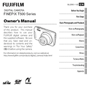 Fujifilm FinePix T500 Camera manual cover