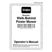 Toro Grandmaster 21-inch 20458 Mower manual cover