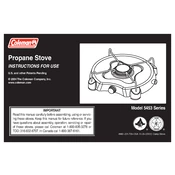 Coleman Low Profile Single Burner Propane Stove 5453 Series manual cover