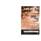 Can-Am Renegade 500 2014 Vehicle manual cover