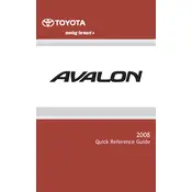 Toyota Avalon 2008 Sedan manual cover