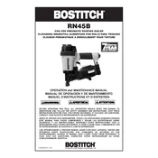 Bostitch RN45B Nailer manual cover