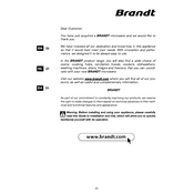 Brandt MM1010B Microwave Oven manual cover