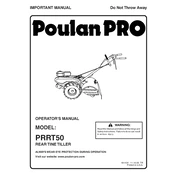 Poulan Pro PRRT50 Tiller manual cover