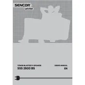 Sencor SSS 2600 BS Speaker manual cover