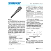 Shure BETA87C Microphone manual cover