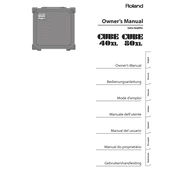 Roland Cube 40XL Bass manual cover