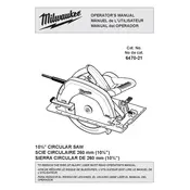 Milwaukee 6470-21 Saw manual cover