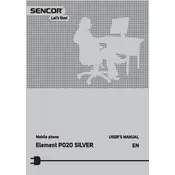 Sencor Element P020 SILVER Phone manual cover