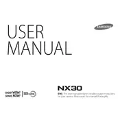 Samsung NX30 Camera manual cover