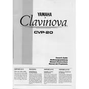 Yamaha Clavinova CVP-20 Piano manual cover