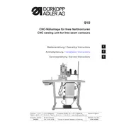 Dürkopp Adler 910 Sewing Machine manual cover