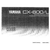 Yamaha CX-600 U Amplifier manual cover